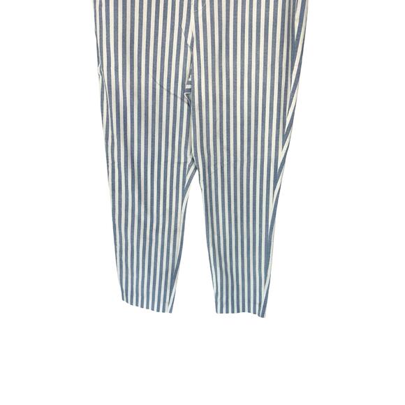 Old Navy Blue White Striped Career Office Straight Leg Pixie Dress Pants Size 12 - Picture 5 of 13